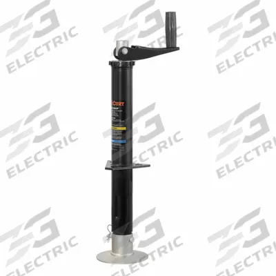 CURT Trailer Jack: Drill-Operated Tongue Jack, 2,000 lb Static Load Capacity - Trailer Jacks without Wheels