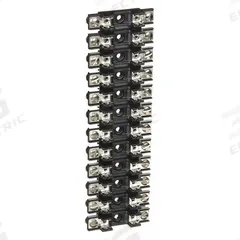 BUSSMANN Fuse Block: Open Block Design, 12 Pole, Fits Glass and Ceramic, 300 V AC AC Volt Rating (MPN S-8301-12-R). Key specifications — attr1229040: 311, 312, 313, 314, 315, 322, 326, 3AG, ABC, ACG, GAB, GBB, GDL, GDV, GGC, GSA, MDA, MDL, MDQ, MDV, MDX, MMB; attr1229048: Glass and Ceramic; attr204802: S-8301-12-R; attr211172: BUSSMANN; attr1229063: RoHS.