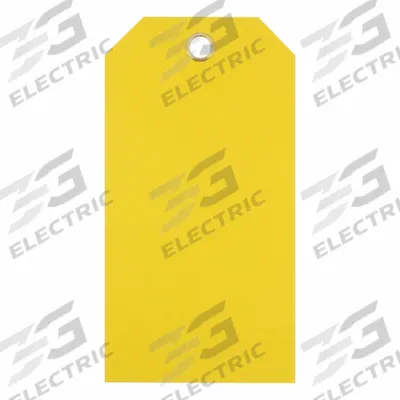 BRADY Shipping Tag: #7, 5 3/4 in Tag Ht, 2 7/8 in Tag Wd, Yellow, Polyester, Pre-Tie Elastic Tag - Colored Tyvek Shipping Tags