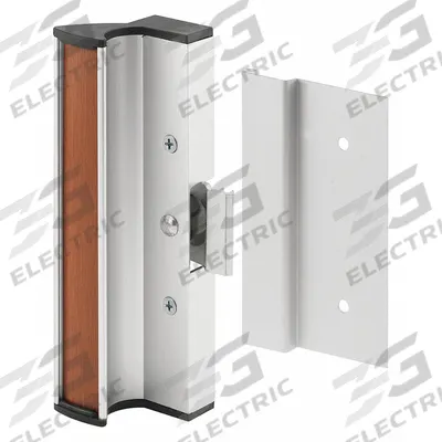 PRIME-LINE Sliding Door Lock: 2 1/8 in Lg, 3/4 in Wd - Recessed Handles for Sliding Doors