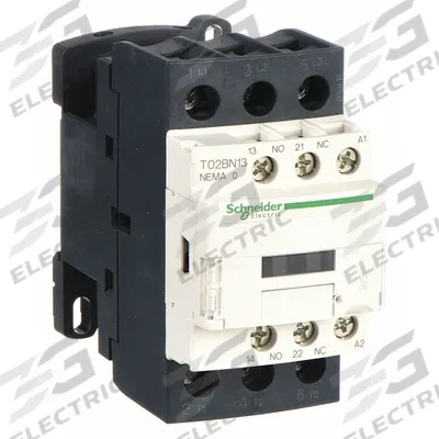 SCHNEIDER Magnetic Contactor: Non-Reversing, 3 Poles, NEMA Size 0, 18 A - Non-Reversing NEMA Contactors
