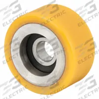 APPROVED VENDOR Caster Wheel: 2 in Wheel Dia., 1 in Wheel Wd, Polyurethane, 240 lb Load Rating, Std (MPN FSTH 50X25/12-10K). Key specifications — Brand: APPROVED VENDOR; Wheel/Tread Color: Yellow.