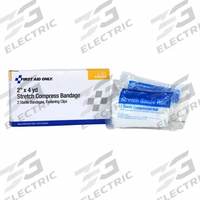 FIRST AID ONLY Stretch Gauze: 4 yd Dressing Lg, 2 in Dressing Wd, Gauze, Sterile - Conforming Gauze Bandages