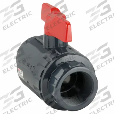 ASAHI Manual Two-Way Ball Valve: 2 in, PVC, Straight, 150 psi Max. Pressure (CWP) - PVC Ball Valves