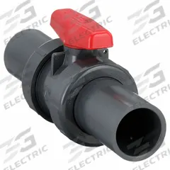SPEARS Manual Two-Way Ball Valve: 1 1/2 in, PVC, Straight, Socket x Socket, Full Port Ball Port, Tee (MPN 3622R-015). Key specifications — attr1008170: SPEARS; attr1017899: Tee.