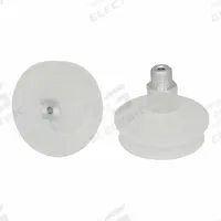 SCHMALZ Vacuum Pad Assembly: Bellows, 1.5 Folds, G1/4 in Vacuum Port, 60 mm Pad Dia, Clear, 55 A (MPN 10.01.06.00093). Key specifications — attr1019136: 10.01.06.00093; attr1019138: SCHMALZ; attr1019139: 55 A.