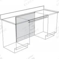 Knee Space Panel: 32 5/8 in Overall Ht, 2 in Overall Dp, 4 ft Overall Wd, Steel, 0 Drawers, 0 Doors (MPN GRJKSA-ADJGG-2). Key specifications — Product Type: Knee Space Panel; Brand: INSTOCK; Material: Steel.
