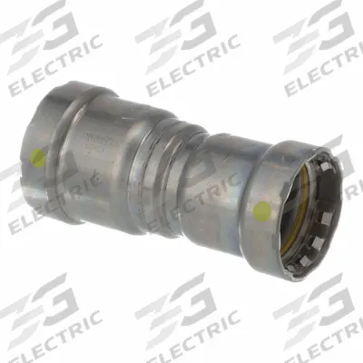 VIEGA MEGAPRESS Crimp Fitting: 1 1/2 in Pipe x 1 1/4 in Pipe Size, Press-fit x Press-fit - Gas Steel Press Pipe Fittings