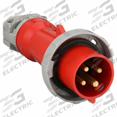 HUBBELL Pin and Sleeve Plug: Red, 480V AC, Three Phase, 30 A, 3 Pole, 4 Wire - Watertight Plugs