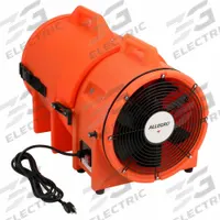 ALLEGRO Confined Space Fan: 115/230 V AC, 12 in Duct Dia, 1 hp Horsepower, Orange, 25 ft Duct (MPN 9543-25). Key specifications — Brand: ALLEGRO; Includes: 25 ft Duct; Operating Voltage: 120/240 V AC.