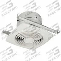 Exhaust Fan: 200 cfm Max Airflow, 1 Speeds, 8.5 sones, Medium Profile, 120V AC, 115V AC (MPN 505). Key specifications — Grille Material: Polymeric; Number of Speeds: 1; Nameplate Voltage: 120V AC; Brand: BROAN; Duct Shape: Round; Grille Color: White; Nominal Voltage: 115V AC.