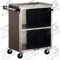 LAKESIDE Bussing Cart: Enclosed, 300 lb Max Load Capacity, 3 Shelves, 32 3/4 in Overall Ht (MPN 610). Key specifications — NSF Certified: No; Brand: LAKESIDE; Caster Type: (4) Swivel; Enclosed/Open/Partially Enclosed: Enclosed; Material: Stainless Steel; Product Type: Bussing Cart.