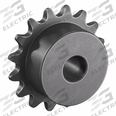 TSUBAKI Sprocket: One-Sided Hub, For Single Strands, 35, 16 Teeth, 1.922 in Pitch Dia - Size 35 Plain-Bore Roller Chain Sprockets