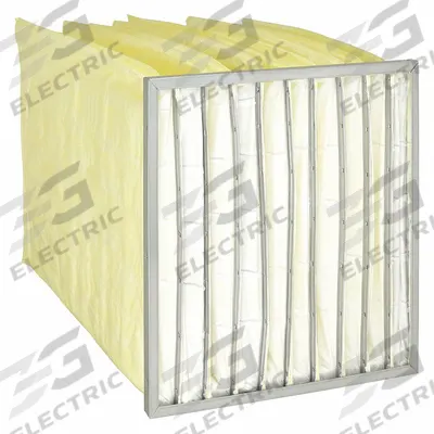 GRAINGER Pocket Air Filter: 24 in x 24 in x 36 in, MERV 14, Yellow, Synthetic - MERV 14 Pocket Air Filters