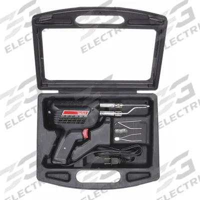 WELLER Soldering Gun Kit: 260 W, 900°F to 1,100°F, Conical/Knife/Smoothing Tip - High Output Electric Soldering Guns