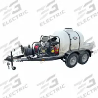 SIMPSON Gas-Powered Pressure Washer: Trailer Pressure Washer, Hot, Cart, Heavy Duty, Diesel, Belt (MPN TRS3-3555231E). Key specifications — attr1042471: TRS3-3555231E; attr1042472: Diesel; attr1042478: Honda; attr1045121: SIMPSON.