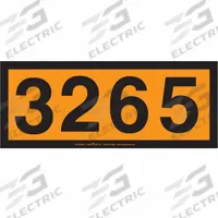 LABELMASTER Orange Panel Placard: 3265, 6 5/16 in x 15 3/4 in, 6 5/16 in Label Ht, Vinyl, 25 PK (MPN ZOPEZ3265). Key specifications — Brand: LABELMASTER; Message: 3265.