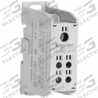 SCHNEIDER Power Distribution Block: Finger-Safe, Lug, Lug, 14 AWG – 3/0 AWG For Line Side Wire Sizes (MPN NSYEBAD12614). Key specifications — Mounting Type: DIN-Rail; Brand: SCHNEIDER; For Conductor Material: Aluminum.