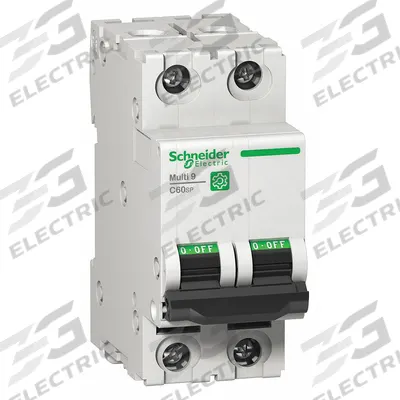 SCHNEIDER Supplementary Protector: 10 A Amps, 14kA at 240V AC, Screw Clamp, C60SP - B-Curve, 2-Pole UL1077 DIN Rail-Mount Supplementary Protectors