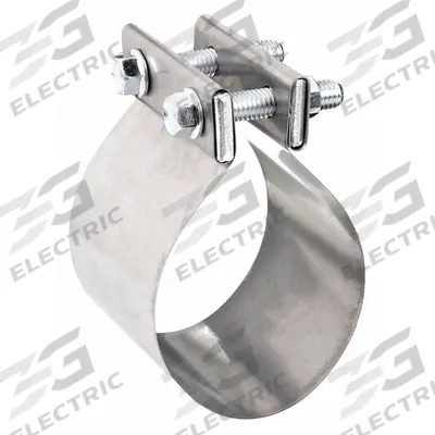 NICKSON EXHAUST SOLUTIONS Exhaust Clamp: Band Clamp, 3 1/2 in Compatible Pipe Dia - Max - Band Muffler Clamps