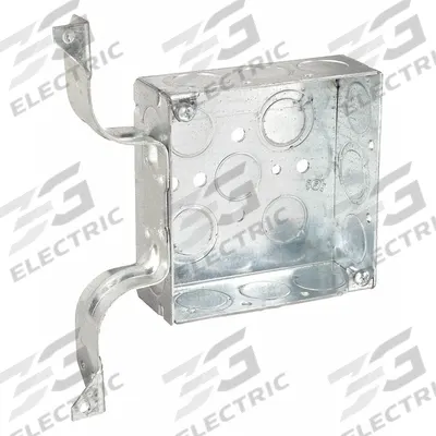 RACO Electrical Box: Steel, Steel - 4" x 4" Square Box Material & Nominal Size - Standard Electrical Boxes