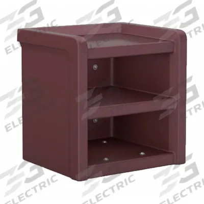 CORTECH Nightstand: Burgundy, 21 1/2 in Overall Ht, 21 in Overall Wd, 18 in Overall Dp - Nightstands