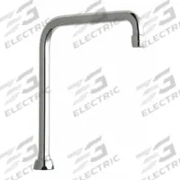 CHICAGO FAUCETS Spout: Spout, Arc, Swivel Spout, Brass, Polished Chrome, 1.5 gpm Flow Rate, Aerated (MPN HA8AE35JKABCP). Key specifications — Product Type: Spout; Spout Style: Swivel; Body Material: Brass; Color/Finish: Polished Chrome; Brand: CHICAGO FAUCETS.