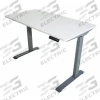 VICTOR Electric Sit-Stand Desk: White, Steel/Wood, 48 in Overall Wd, 23 5/8 in Overall Dp, White (MPN DC840W). Key specifications — Frame Color: White; Frame Material: Wood; Brand: VICTOR; Includes: Power Supply; Desktop Color: White; Desktop Material: Steel.