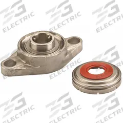 NTN 2 Bolt Flange Bearing: Radial Ball, 1 1/2 in Bore, SS, Set Screws, 6 49/64 in Lg, 2 1/32 in Wd (MPN SUCFL208-24C0FG1). Key specifications — Bore Type: Cylindrical; Brand: NTN; Lubricant Material: FDA/USDA-H1 Solid Grease; Mounting Bolt Size: 5/8 in; System of Measurement: Inch; Included Bearing Cap: Open Cap.