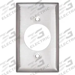 HUBBELL Wall Plate: Single Circular Opening, 1 Gang, Silver, Std Size (MPN SS720). Key specifications — Brand: HUBBELL; Material: Stainless Steel.