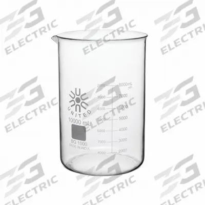 APPROVED VENDOR Beaker: 10,000 mL, 33.81 fl oz, A, Low Form, Type I, Colorless - Low Form Glass Beakers
