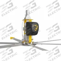 BIG ASS FANS Ceiling Fan: 109,510 cfm Airflow, 16 ft Blade Dia, Variable Speeds, 400 to 480V AC, PF6 (MPN F-PF63-1604S34). Key specifications — Voltage: 400 to 480V AC; Series: PF6; Number of Speeds: Variable; Phase: Three; Current: 30 A; Brand: BIG ASS FANS.