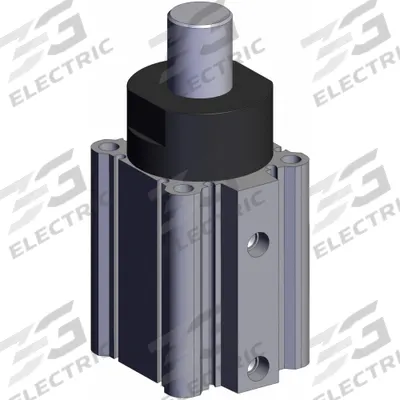 SMC Stopper Air Cylinder: 50 mm Bore Dia, 30 mm Stroke Lg, Both Ends Tapped Mounting - Pallet Stopping Extruded Cylinders
