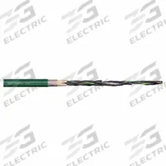 CHAINFLEX Control Cable: 17 AWG, 12 Conductors, Order by the Foot, PVC Jacket, 600 V (MPN CF6-10-12). Key specifications — Conductor Material: Copper; Conductor Configuration: Single; Minimum Bend Radius Factor - Fixed: 4 x OD; Minimum Bend Radius Factor - Flexible: 5 x OD; Includes Ground: Yes; Minimum Bend Radius Factor - E-Chain: 6.8 x OD; Resistance Properties: Oil and Grease Resistant; Standards: IEC 60332-1-2.