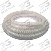 Suction and Discharge Hose: 1 1/2 in Hose Inside Dia., 90 psi, Clear/White, 50 ft Hose Lg (MPN SPT150-50). Key specifications — Temp. Range: -10° to 130°F; Hose Color: Clear; Brand: APPROVED VENDOR.