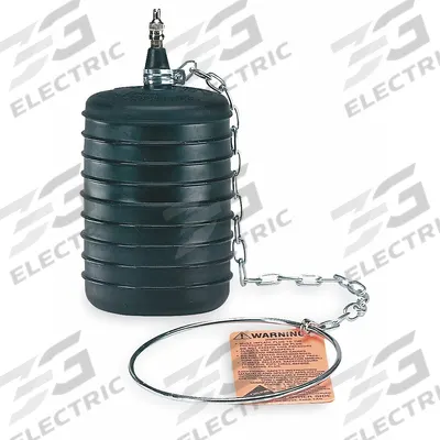 CHERNE Plug: For 2 in – 3 in Pipe, Ring and Chain Tether, Textured Body Surface - Standard Multi-Size Plugs