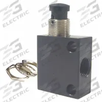 PNEUMADYNE INC Manual Air Control Valve: Three-Way / Two-Position, 1/8 in Female NPT, Button, Closed (MPN C040105). Key specifications — attr1092139: Aluminum; attr1092167: Spring Return; attr1092143: Closed; attr1092176: Normally Closed.