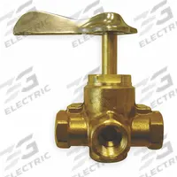 WEATHERHEAD Multiple Shut-Off Valve: For Fluids Media, 3-Way, 3/8 in Pipe Size, Brass, Female, NPT (MPN 6709). Key specifications — Brand: WEATHERHEAD.