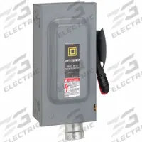 SQUARE D Safety Switch: Non-Fusible, 60 A, Three Phase, 600V AC, Galvanized Steel, Indoor (MPN HU362AWH). Key specifications — attr867074: SQUARE D; attr925469: Hubbellock.