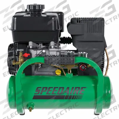 SPEEDAIRE Direct Drive Air Compressor: 1 Stage, 6.5 hp Engine, Kohler, 5 cfm @ 90 psi - Hand Carry Portable Engine Driven Air Compressors