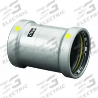 VIEGA MEGAPRESS Crimp Coupling Fitting: 2 1/2 in Pipe x 2 1/2 in Pipe Size, Press-fit x Press-fit (MPN 28785). Key specifications — attr1347260: VIEGA MEGAPRESS.