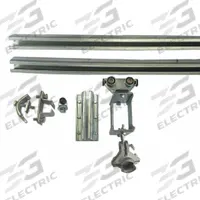 DAYTON Festoon System Kit: C-Rail, 20 ft – 20 ft, 42 ft Min Cable/Hose Required, Round (MPN 7CZ38). Key specifications — Brand: DAYTON; Compatible Cable Type: Round; Included Components: Intermediate Cars; Track Type: C-Rail.