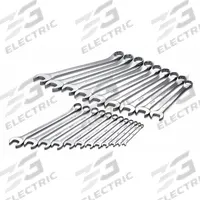 SK PROFESSIONAL TOOLS Combination Wrench Set: Alloy Steel, Chrome, 21 Tools, 15° Head Offset Angle (MPN 86049). Key specifications — attr309520: Chrome; attr309519: Alloy Steel; attr324929: SK PROFESSIONAL TOOLS; attr309512: Tool Roll; attr309522: No; attr309533: No.