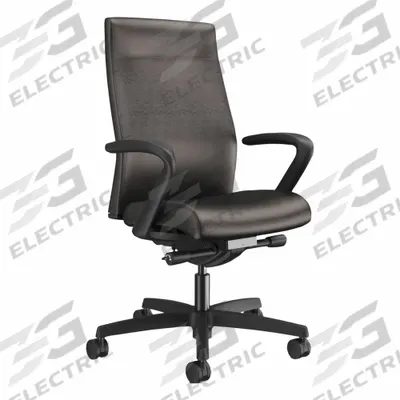 HON Office Chair: Ignition 2.0, Black, Vinyl Material, 29 in Back Ht, 20 in Seat Wd - Fixed-Arm Office Chairs