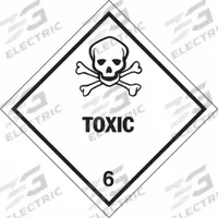 JJ KELLER DOT Container Label: Toxic, 4 in x 4 in, 4 in Label Ht, 4 in Label Wd, Paper, 500 PK (MPN 1677). Key specifications — Brand: JJ KELLER; Message: Toxic.