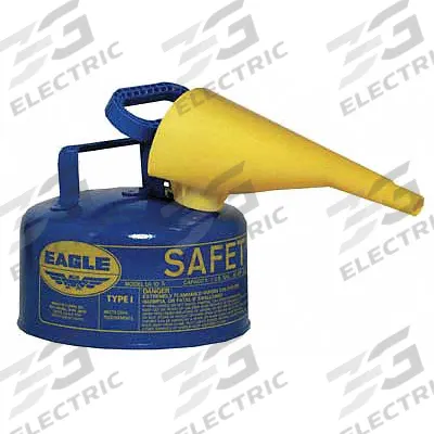EAGLE Type I Safety Can: For Use With Kerosene, 2 gal Capacity, Includes Funnel - Kerosene Safety Cans