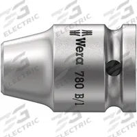 WERA TOOLS Ratchet Adapter: 3/8 in Drive Size, 1/4 in Drive Ratchets, 1 in Overall Lg, 5 PK (MPN 05344511001). Key specifications — attr1205628: 1/4 in Drive Ratchets; attr1205646: WERA TOOLS.