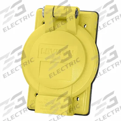LEVITON Inlet/Oulet Cover: Wetguard (MPN WP4-YL) - Covers & Caps