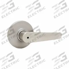 KWIKSET Door Lever Lockset: Privacy Lever Locksets, Nickel, ADA Compliant (MPN 300DL-15-6AL-RCS). Key specifications — Ligature Resistance: Not Ligature-Resistant; Brand: KWIKSET; Lockset Function ANSI Code: F76; Visual Indicator Message: No Message; Lockset Style: Rose; ADA Compliant: Yes; Finish: Satin Nickel-Plated : Zinc.