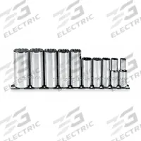 PROTO Socket Set: 3/8 in Drive, 10 Piece, 12-Point, SAE, 5/16 in to 7/8 in (MPN J52107). Key specifications — attr1224269: 3/8 in; attr1204685: Tether Ready; attr1204650: 5/16 in to 7/8 in; attr1204673: Socket Bits Not Included; attr1204688: PROTO; attr1206170: Deep Sockets.